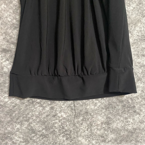 White House Black Market Halter Date Top Black Strappy Gold Accents XS Sexy - Picture 7 of 16